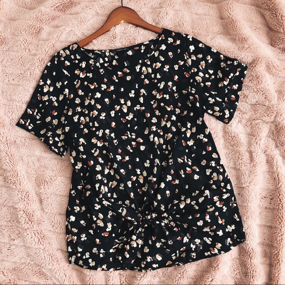 NEW West Kei Stitch Fix tie blouse cuffed sleeve